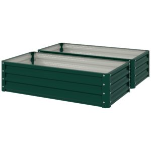 Galvanized Raised Garden Bed, 4' x 2' x 1'