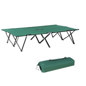 Folding Camp Cot for 2 Adults, 50" Wide