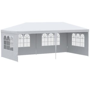 Grand Gazebo Haven: 20x10 Large Canopy Party Tent with Removable Side Walls