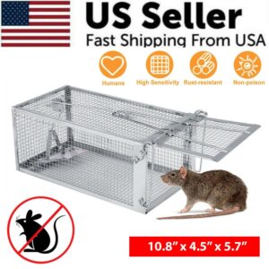 Mouse Trap Rat Trap Rodent Trap Live Catch Cage, Easy to Set Up and Reuse