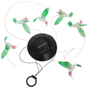 LED Solar Hummingbird Wind Chime Solar String Lights 6 LEDs Color-Changing