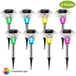 8Packs Solar Garden Lights Outdoor IP44 Waterproof