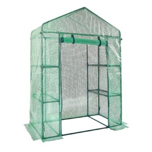 Walk-in Green House, 4.6 x 2.4 x 6.7 ft, Greenhouse with Shelves