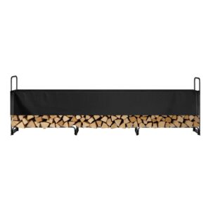 Firewood Rack with Waterproof Cover, 150 x 14 x 46 in Outdoor
