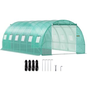 Walk-in Tunnel Greenhouse, 20 x 10 x 7 ft Portable