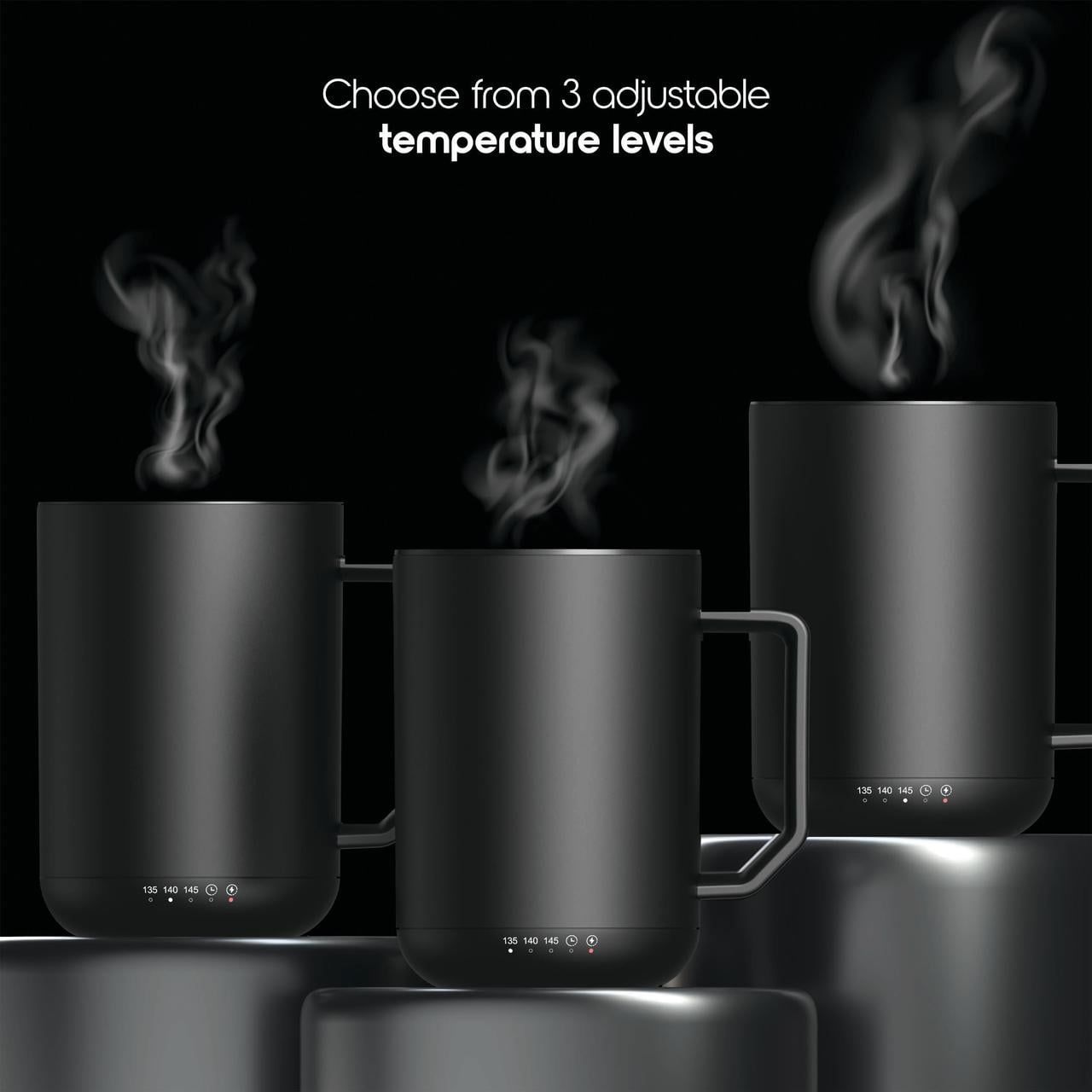 12oz. Stainless Steel Self Heating Coffee Mug with Lid