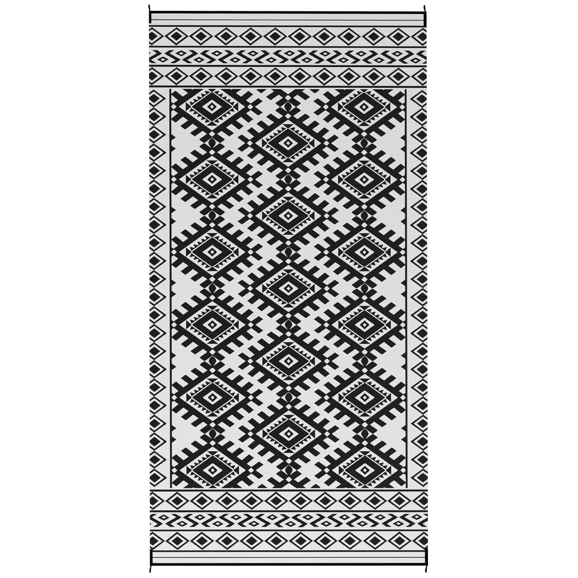 Reversible Outdoor Rug with Carry Bag, 9' x 18'