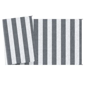 RV Patio Rug 9x18 Gray White Outdoor Carpet with Carry Bag