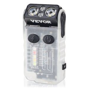 Rechargeable Keychain Flashlight, Mini LED Flashlight with 13 Lighting Modes