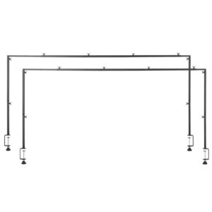 Over The Table Rod Stand with Clamps, 13"-42" Tall & 28"-98" Length Adjustable, 2 Packs