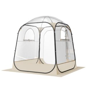 Pop up Sports Tent, 63x63 in Clear Bubble Tent for 2-4 Persons, Waterproof Outdoor