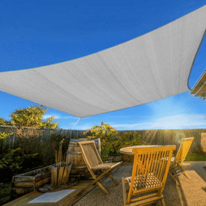 16'X16' Light Grey HDPE sunshade sail