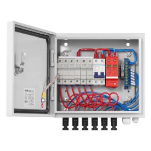 PV Combiner Box, 6 String, Solar Combiner Box with 10A Rated Current Fuse