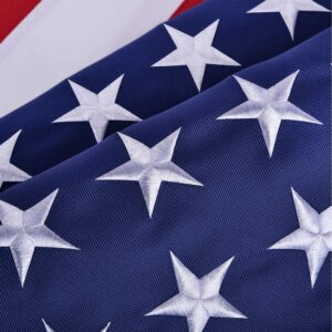 American Flag Outdoor Heavy Duty Embroidered Stars USA Flag, Fade Resistant