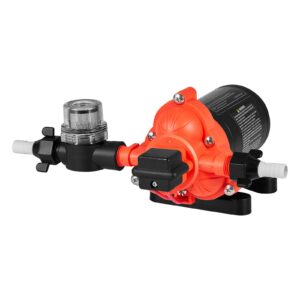 RV Water Pump, 12V DC 4 GPM, 40 PSI Max Pressure, On Demand for RV