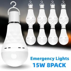 Rechargeable LED Light Bulbs 80W Equivalent 1200mAh Battery Backup