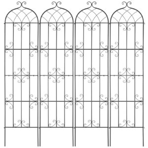 Garden Trellis for Climbing Plants, 87 x 20 in, 4 Packs Rustproof Metal