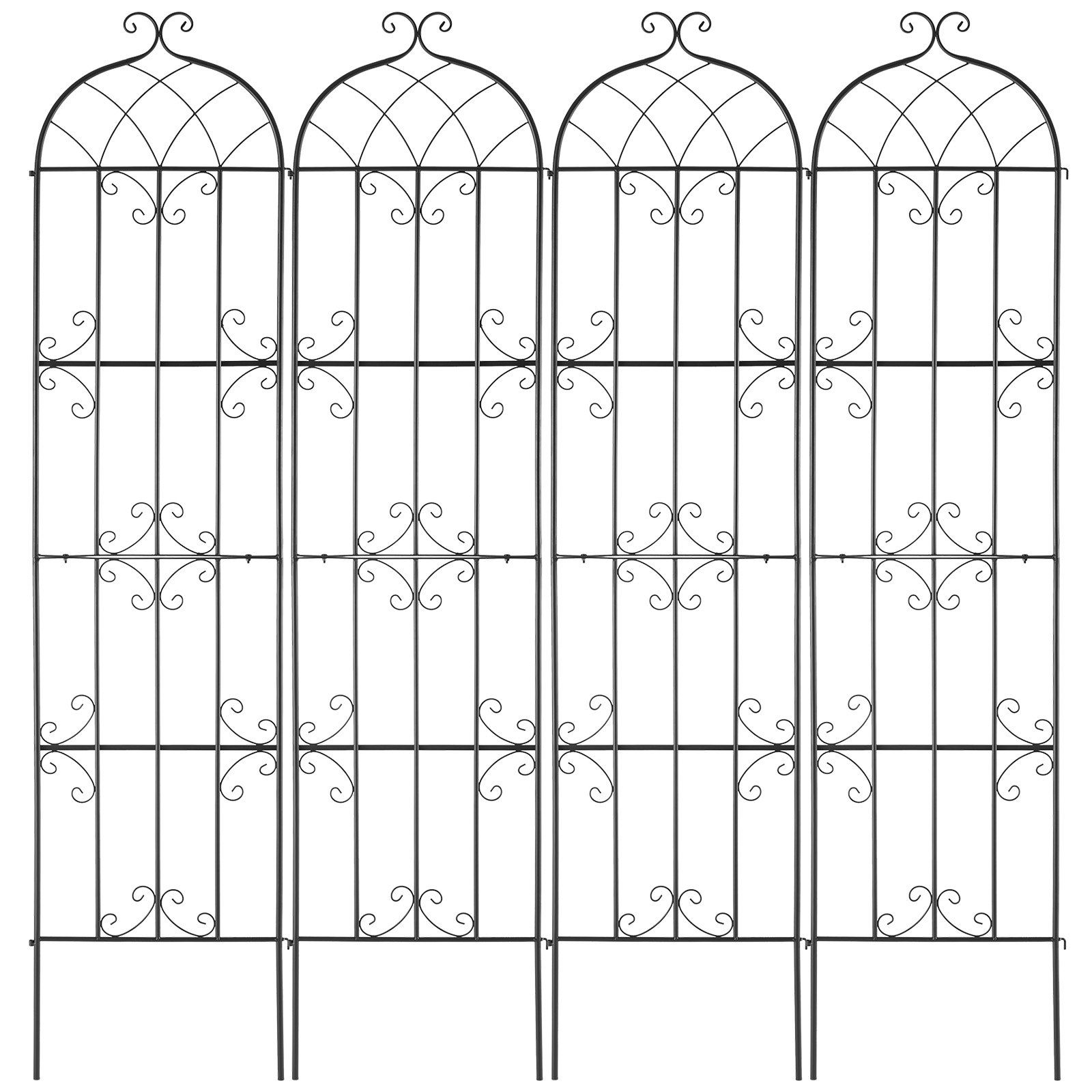 Garden Trellis for Climbing Plants, 87 x 20 in, 4 Packs Rustproof Metal