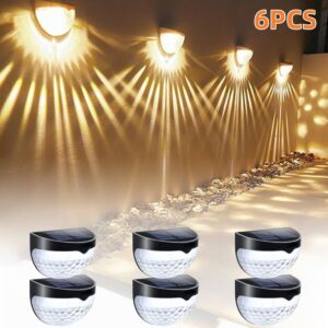 12/6 Solar fence lights, solar platform lights, solar wall lights, rechargeable solar cells,