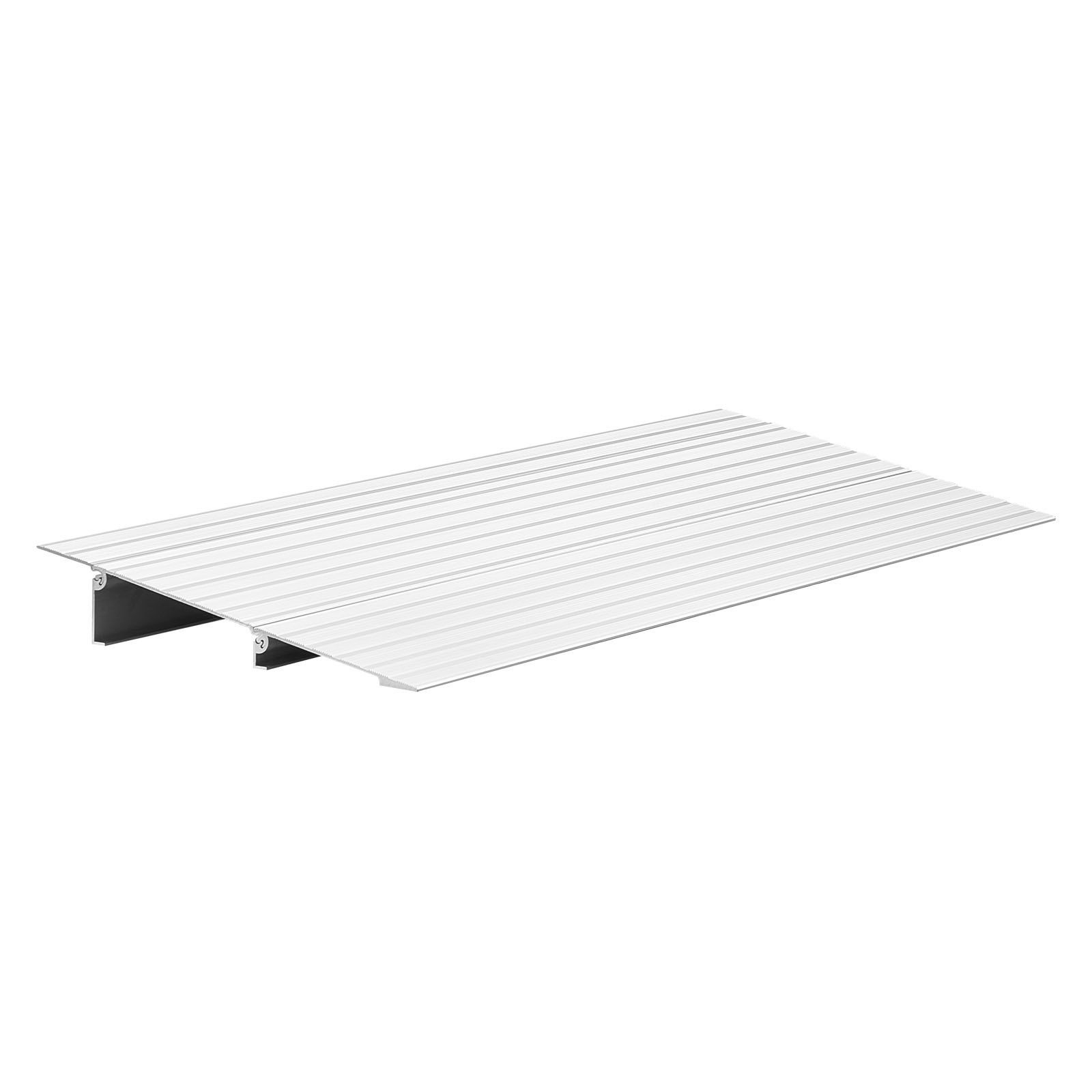 Door Threshold Ramp, 2 inch Rise, Aluminum Alloy Threshold Ramp Rated 800 lbs Load Capacity,