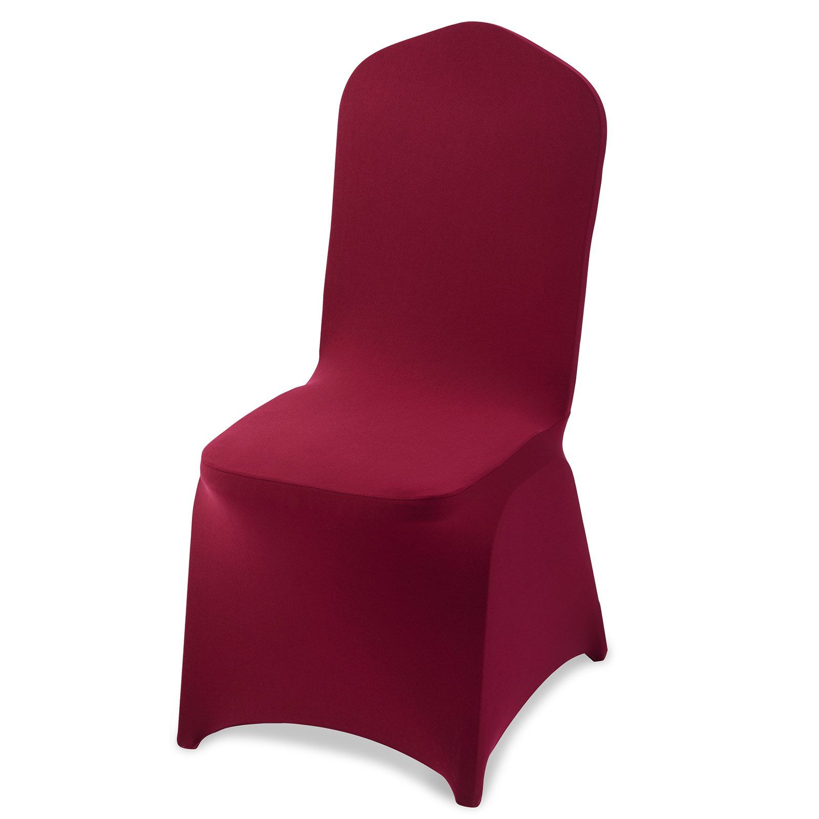 50 Pcs Burgundy Chair Covers, Polyester Spandex Chair Cover, Stretch Slipcovers