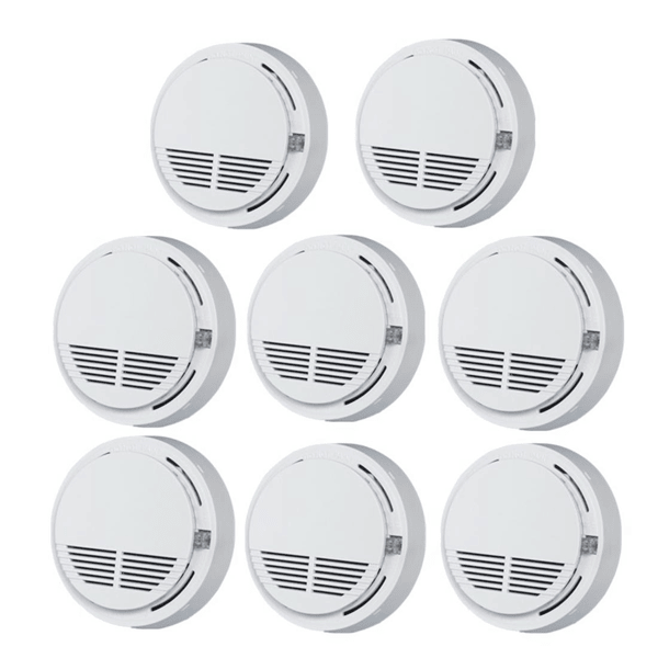 (8 Pack) Smoke Alarm Detector Home Fire Safety Sensor Alert Battery Included (Logistics only For USPS.TK/TMEU only For self-pickup)