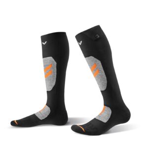Heated Socks, X-Large Size, 5000mAh Battery Rechargeable Heating Socks with 4 Heating Levels