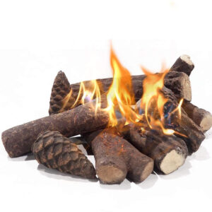 9 Pcs Fake Gas Fireplace Logs