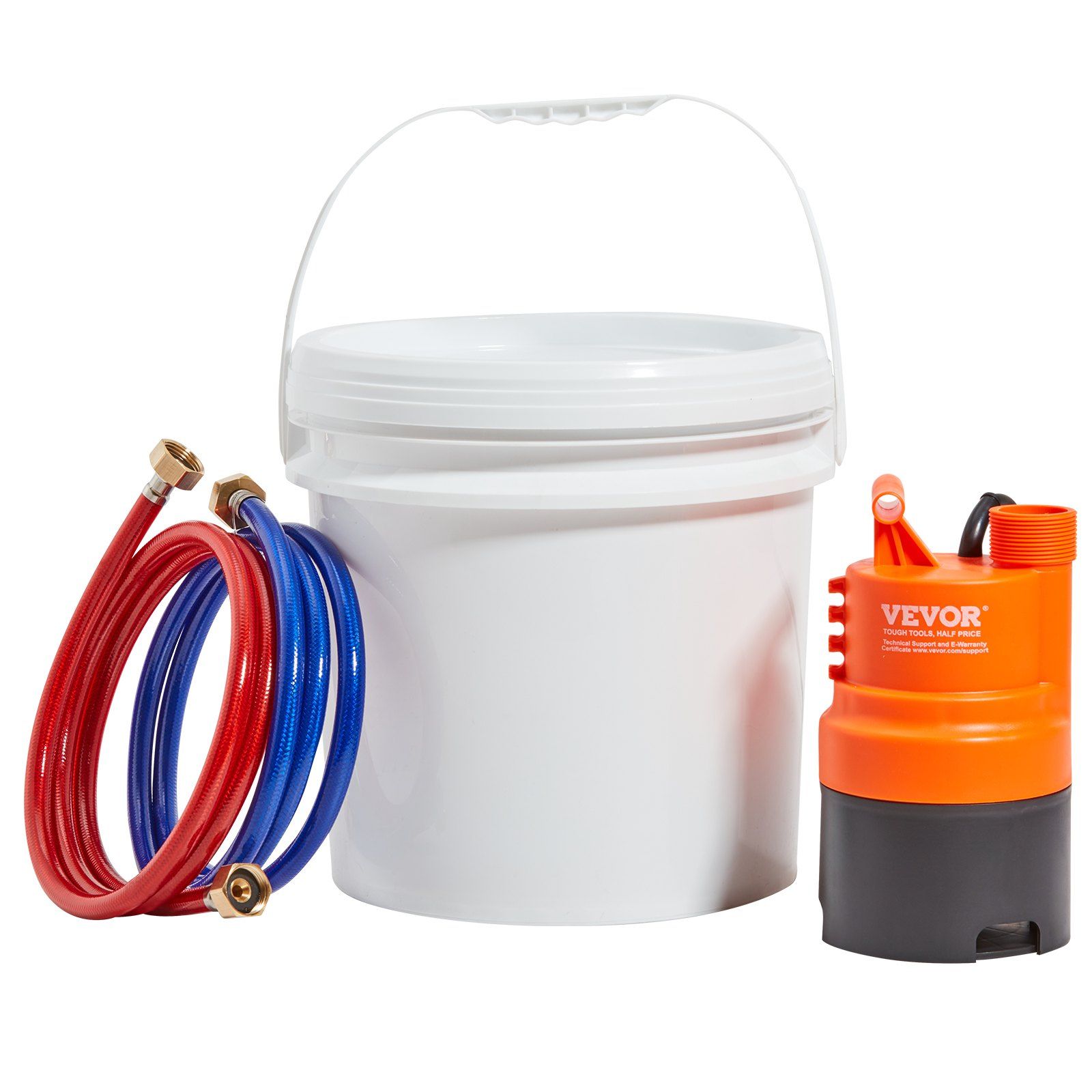 Tankless Water Heater Flushing Kit, Includes Efficient Pump & 3.7 Gallon Pail