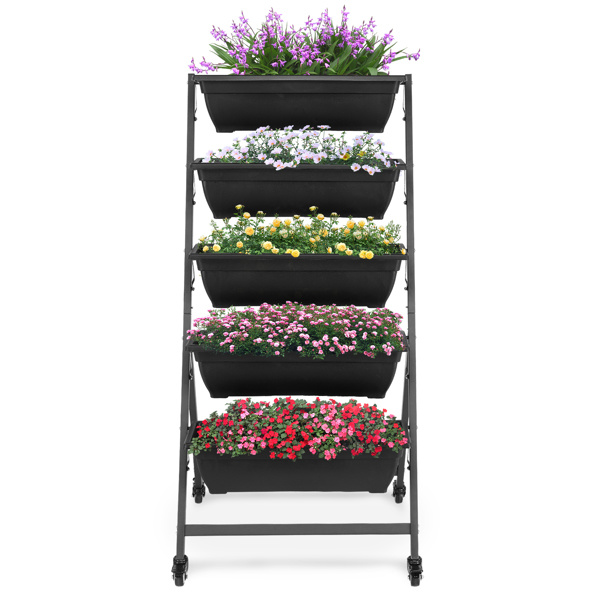 5 Tiers Vertical Garden Bed, Vertical Garden Planter Indoor and Outdoor,