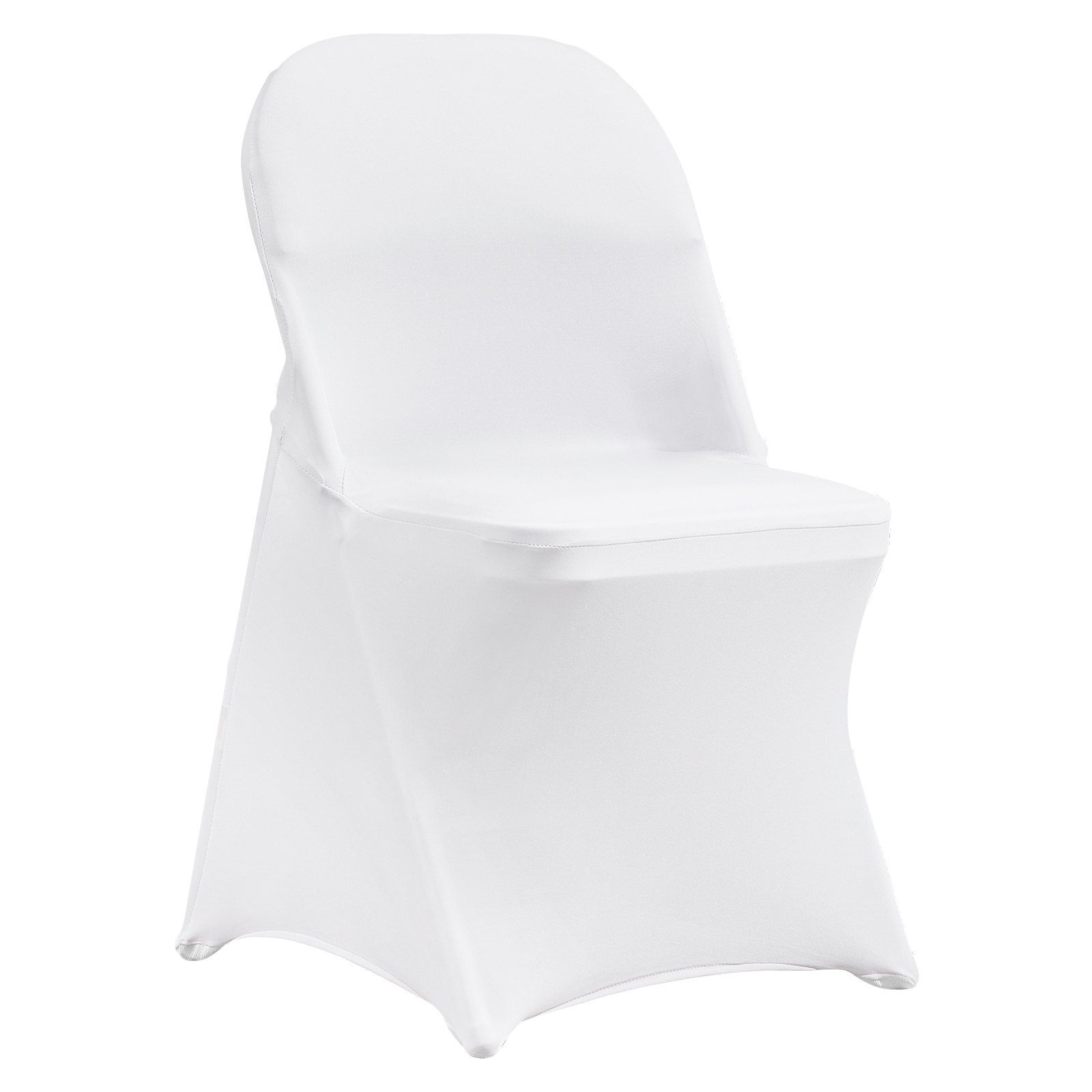 White Stretch Spandex Chair Covers - 30 PCS, Folding Kitchen Chairs Cover,
