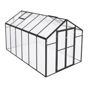 Greenhouse, 8 x 12 Ft, Outdoor Greenhouse with 2 Vent Windows