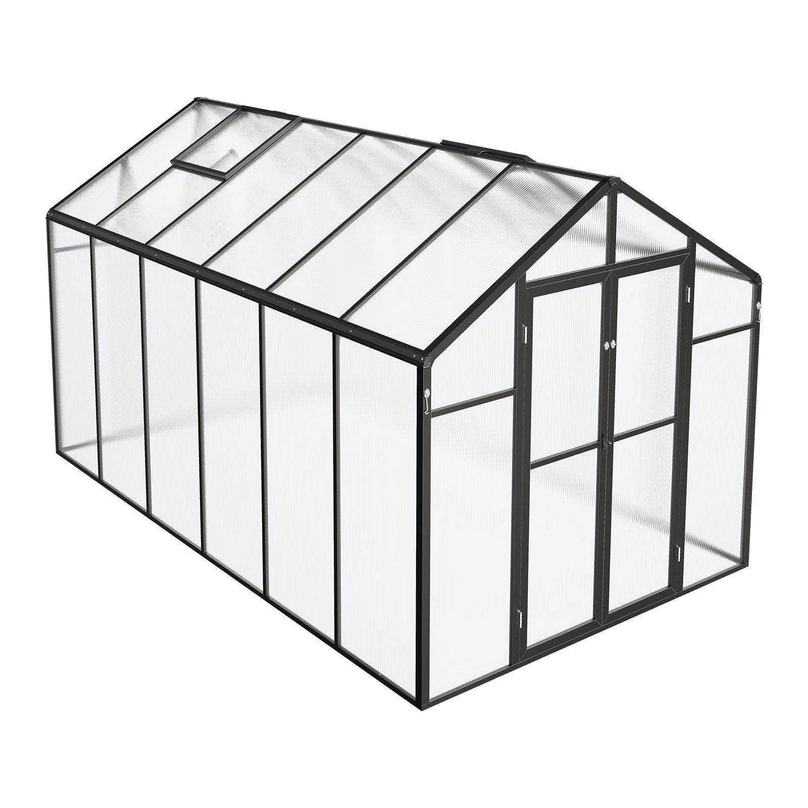 Greenhouse, 8 x 12 Ft, Outdoor Greenhouse with 2 Vent Windows