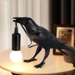Crow Lamp - Raven Lamp with LED Bulb,