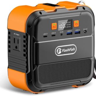 Flashfish 120W Portable Power Station, 98Wh/26400mAh Solar Generator Backup Power Battery Pack With AC/DC/Type-c/USB/Flashlight, 110V Power Bank For Charging Laptop Phone Tablet In Camping RV Van Trip