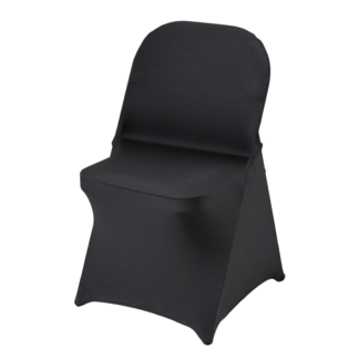 Stretch Spandex Folding Chair Covers, Universal Fitted Chair Cover, Removable Washable Protective Slipcovers, for Wedding, Holiday, Banquet, Party, Celebration, Dining (50PCS Black)